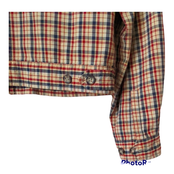 Abercrombie & Fitch Vintage 90s Plaid Long Sleeve Collared Jacket - Picture 4 of 5